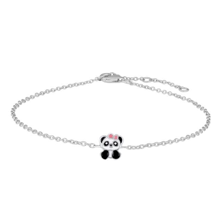 Noal Kids - Armband mit Panda-Anhänger in silber